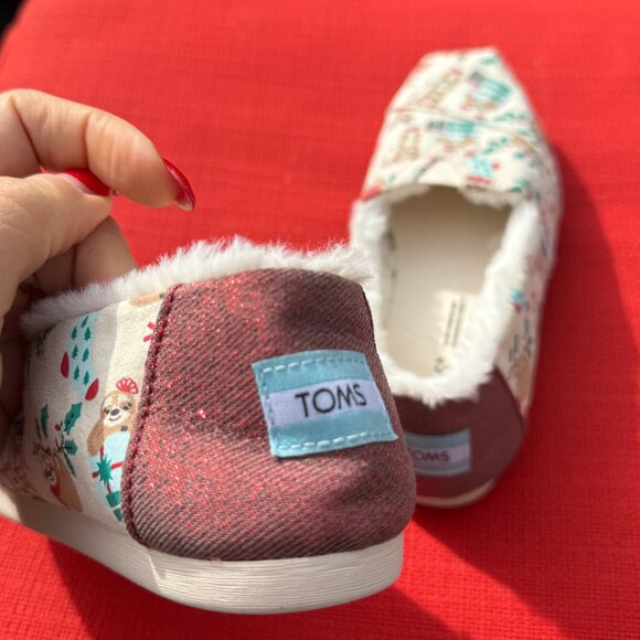 TOMS Alpargata Christmas Sloths Shoes Slippers - Womens Size US 5 - NWOT - Picture 3 of 8